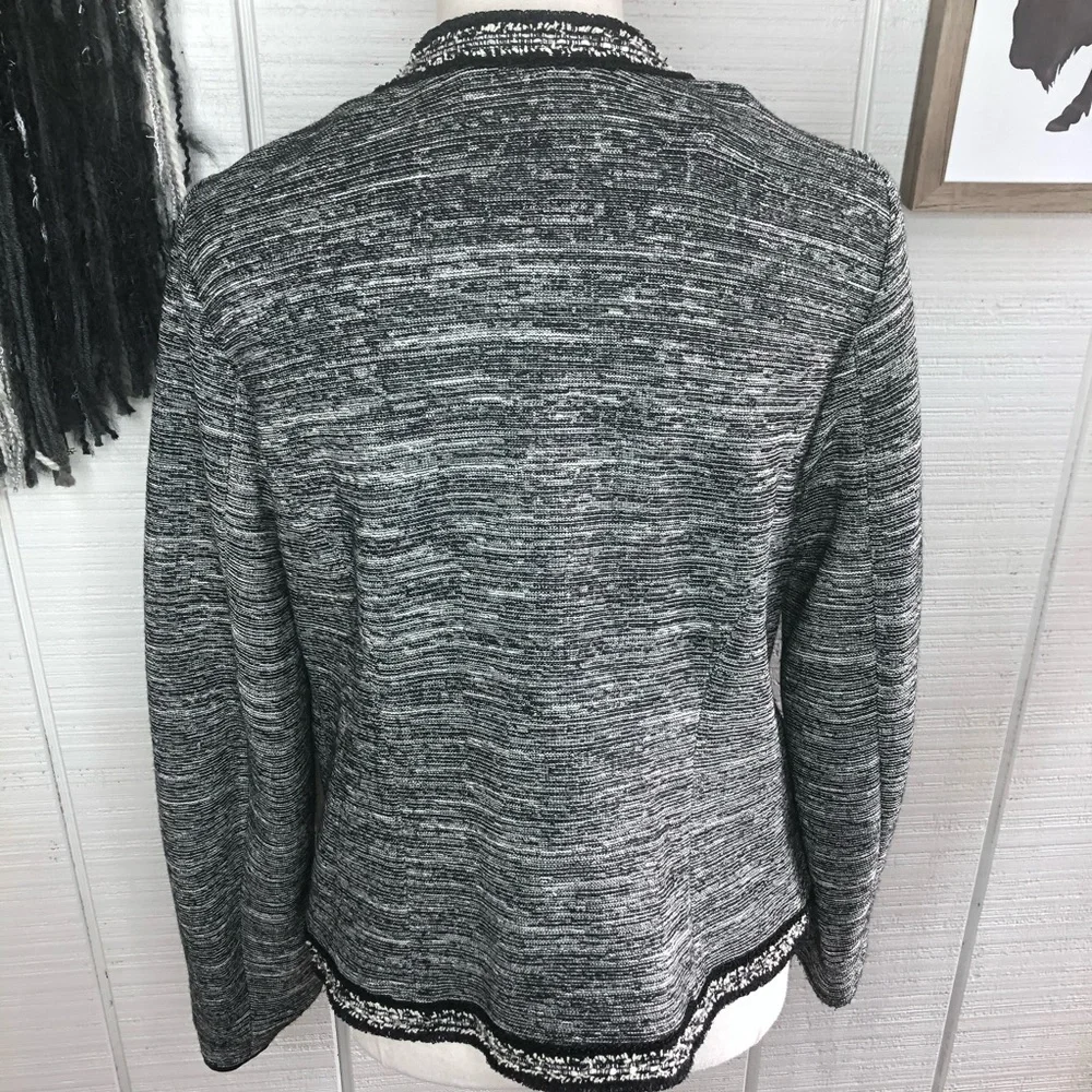 Talbots black and gray marled open front blazer - Picture 7 of 7